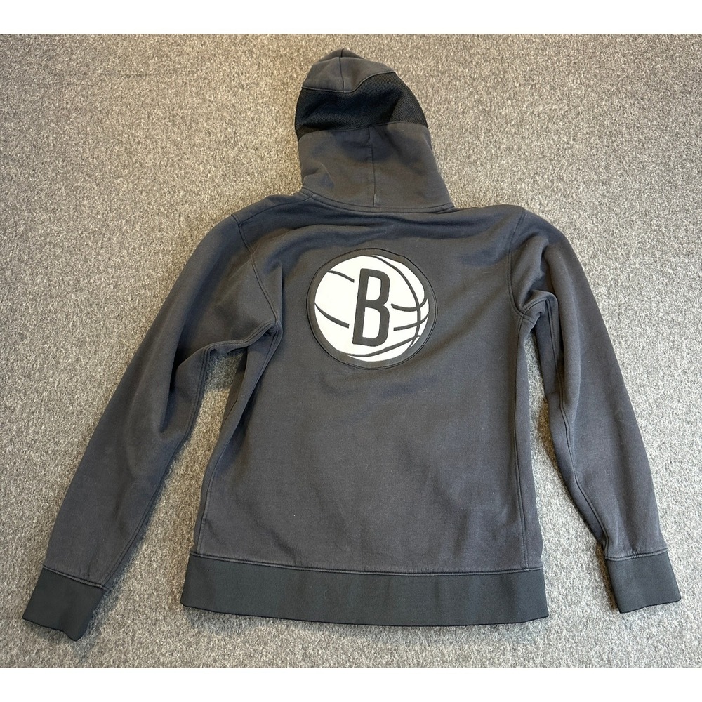 Nike Boys Brooklyn Nets NBA Showtime Full Zip Hoodie Black Medium 10-12 Dri-FIT - Picture 12 of 16